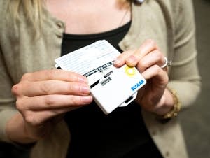 A badge that can detect hand washing.