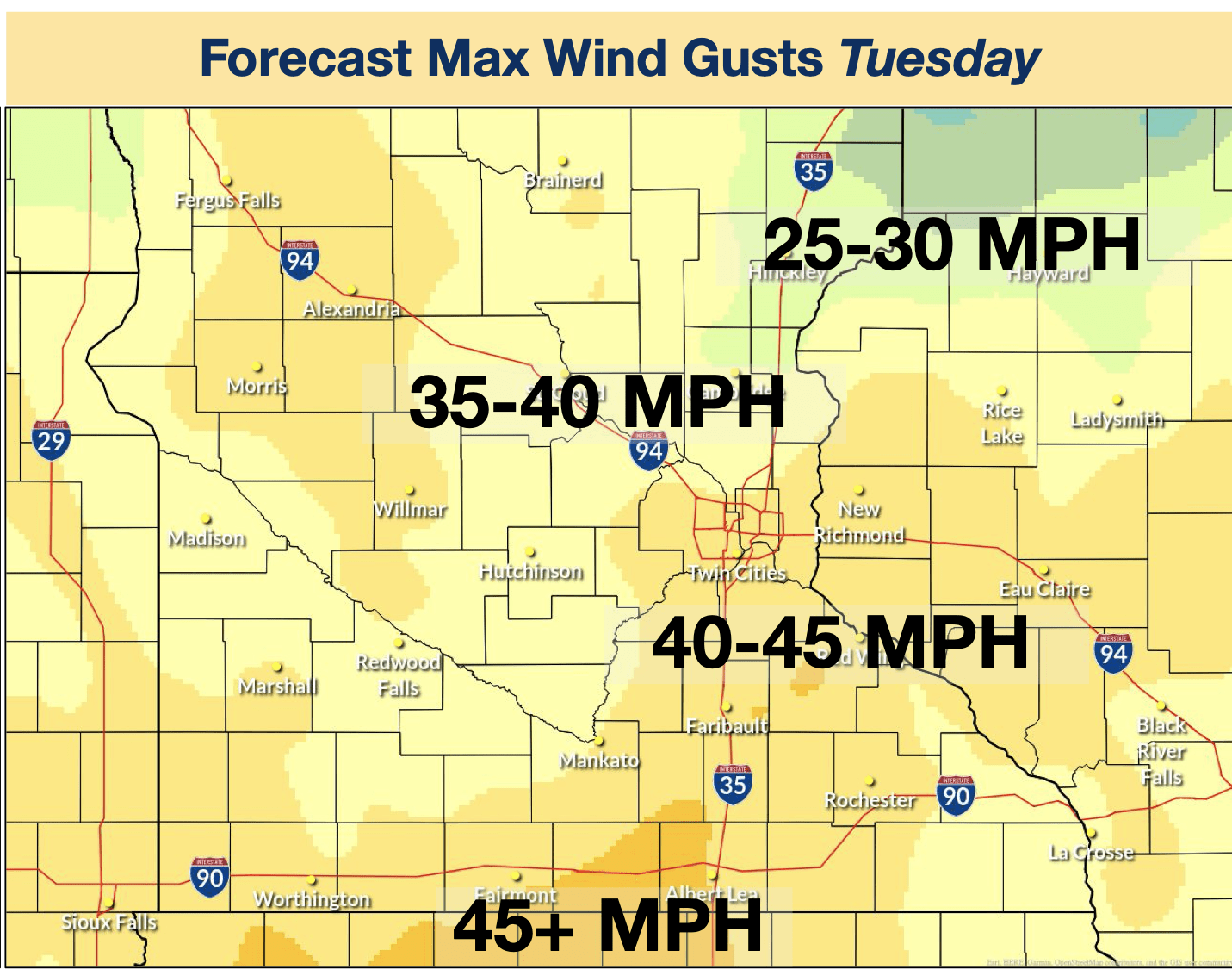 winds TUE