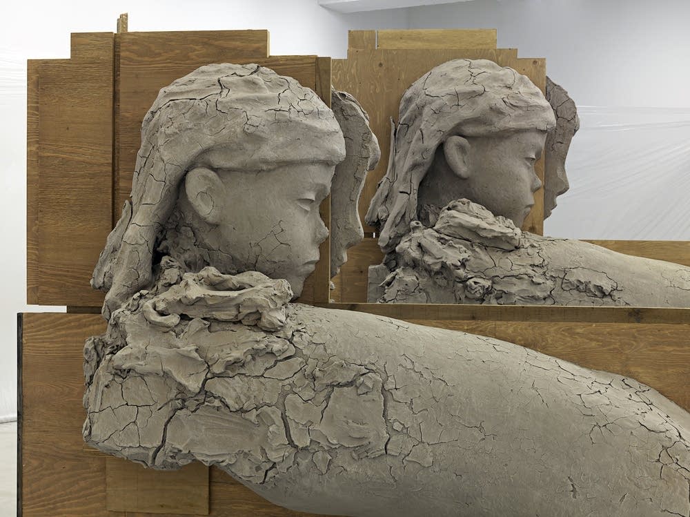 Mark Manders figures in progress