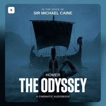 "The Odyssey" AI audiobook cover