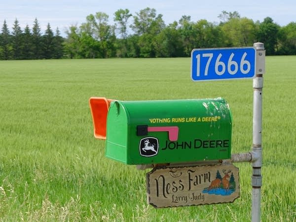 The mailbox at the Ness farm. 