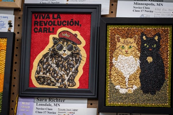 Crop artwork at the state fair