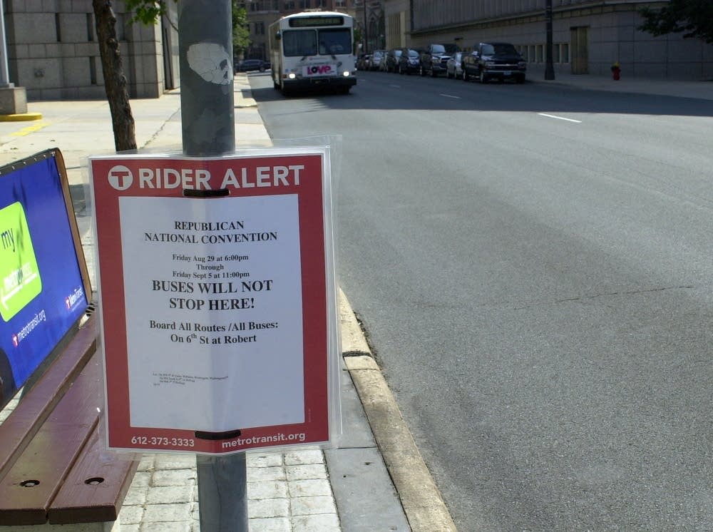 Reroute notice for St. Paul buses