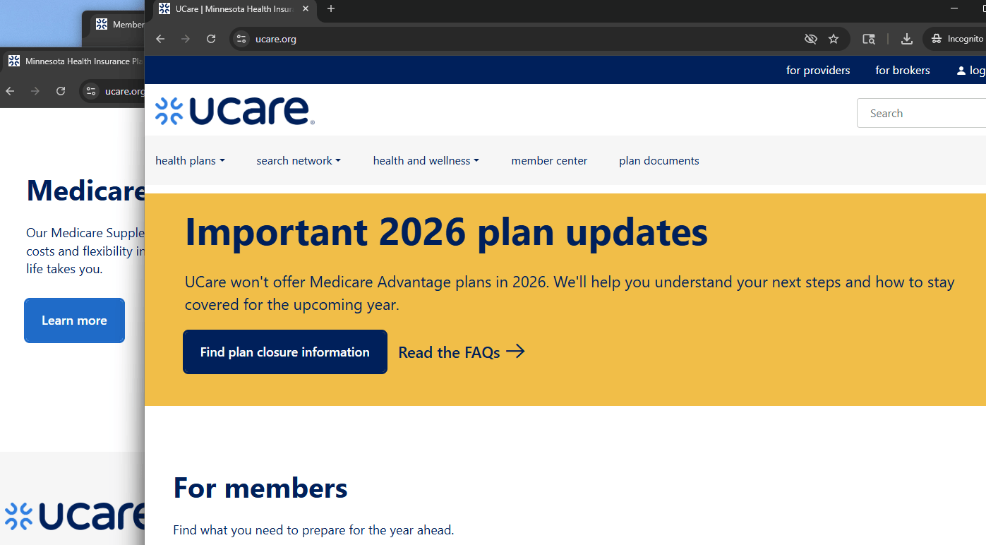 UCare ending operations, moving all remaining health insurance enrollees to Medica