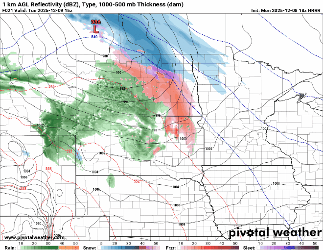 Forecast precipitation Tuesday 9 a.m. to 6 p.m.