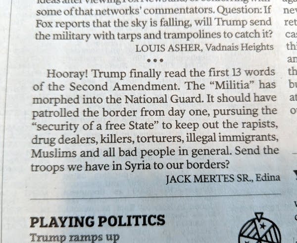 The right to have your Islamophobic voice heard