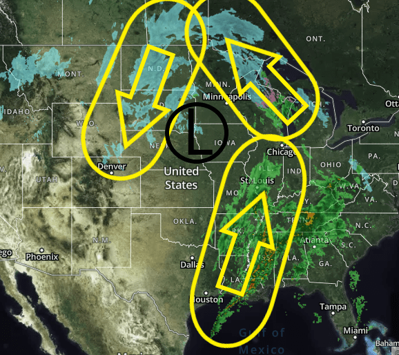 Massive low pressure system