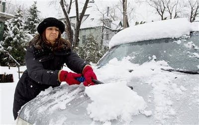Snowy car