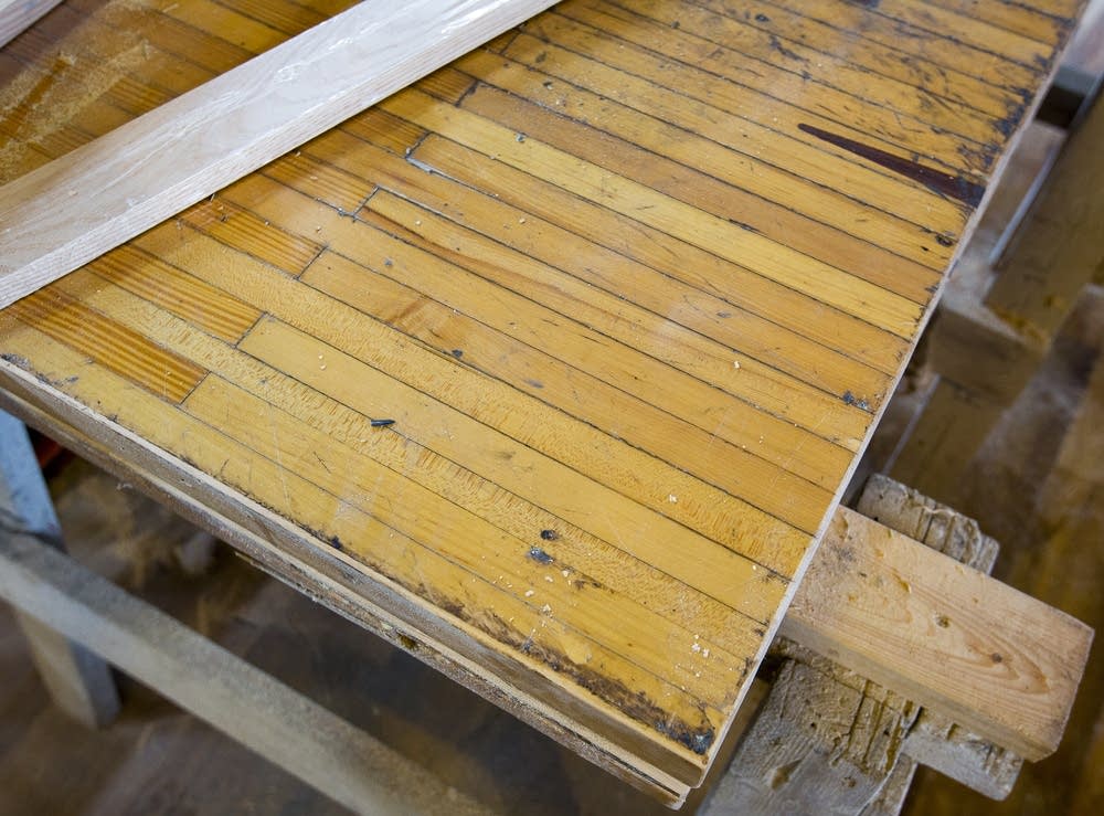 Bowling alley floors are being crafted into tables