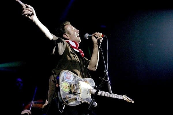 Joe Strummer and The Mescaleros in concert at The Shepherds Bush Empire in London on July 11, 2002.