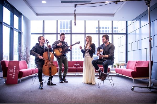 The Kopecky Family Band at The Current's office.