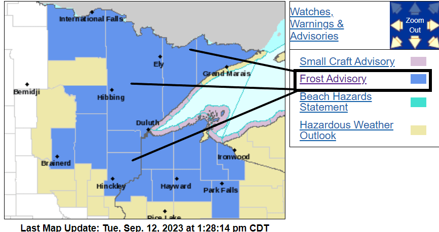 Frost advisory 