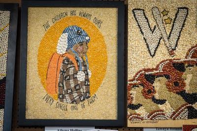 Crop artwork at the state fair