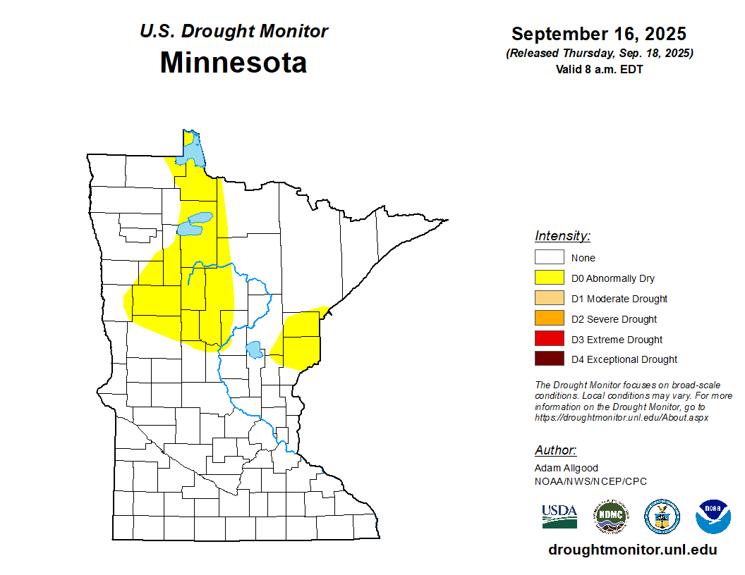 Drought monitor 9-16-25