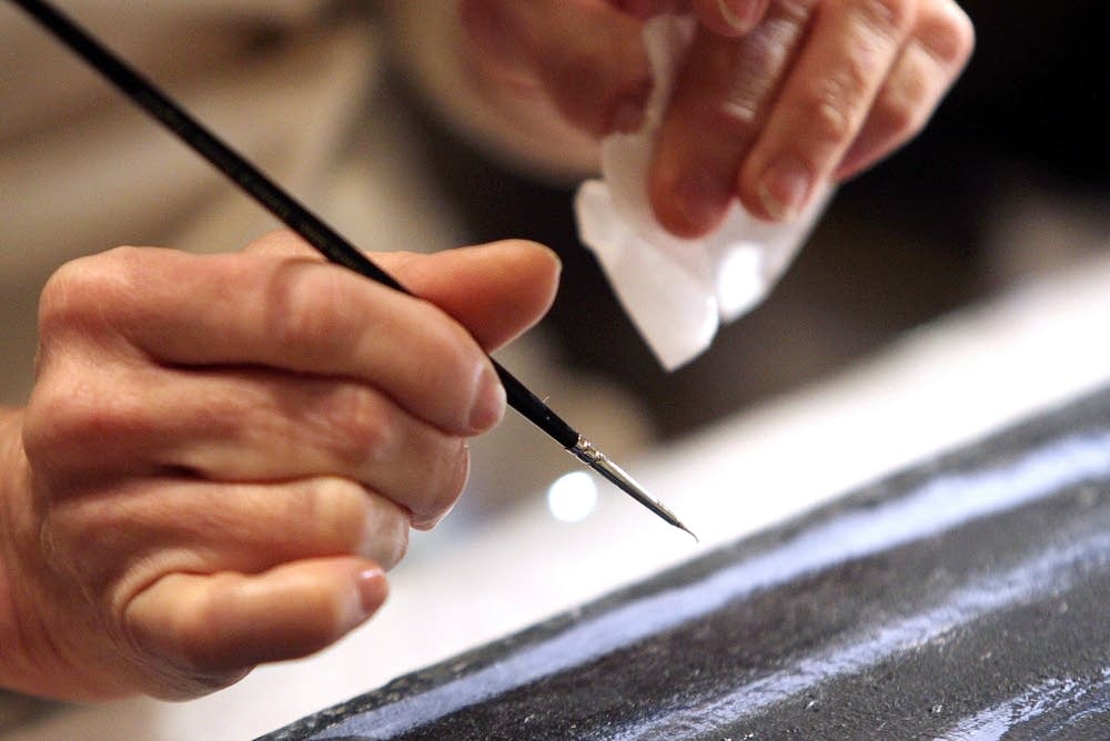 Adding adhesive