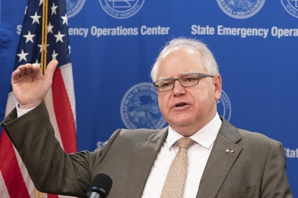 Gov. Tim Walz announces new COVID-19 guidelines.