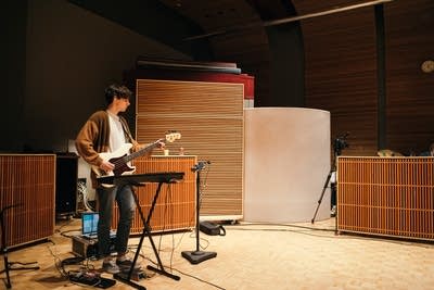 Will Bishop of The Japanese House in studio