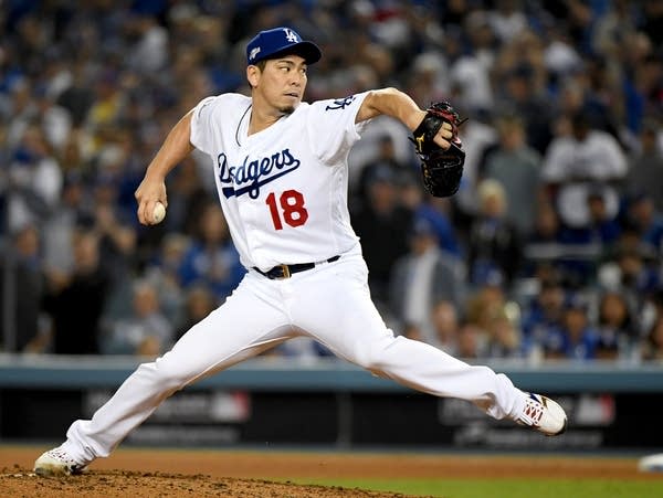 Kenta Maeda of the Los Angeles Dodgers