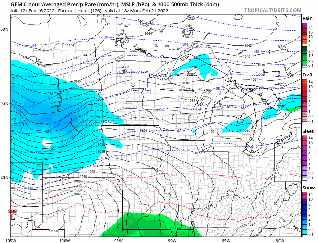 Snowier pattern emerging for next week?