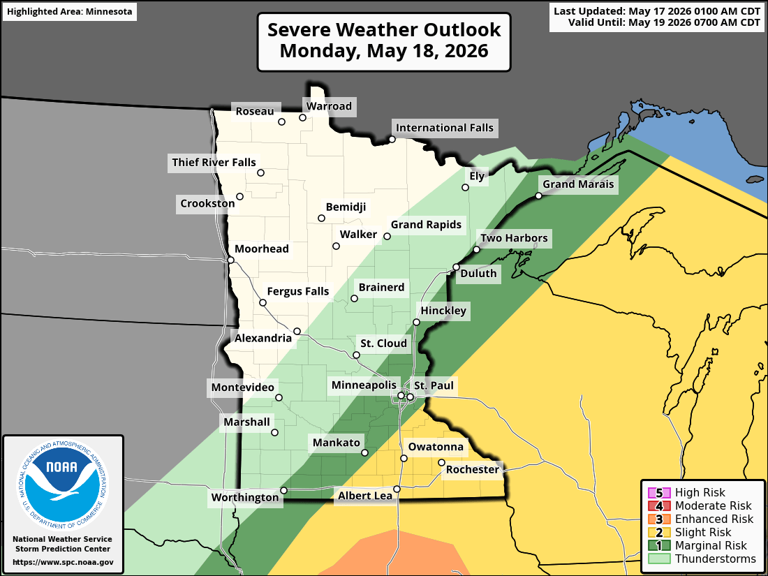 Severe weather threat for Monday