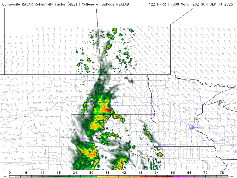 Warm, humid overnight with spotty thunder