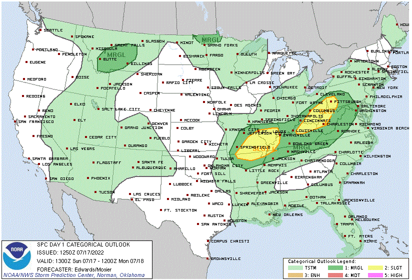 Severe storm risk Sunday-Sunday night