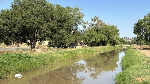 Acequias, like this one flowing through Albuquerque’s South Valley in New Mexico, are gravity-fed irrigation ditches that carry rain and snowmelt straight to farm fields. 