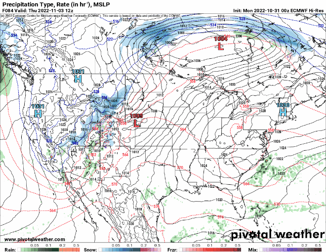 end of week precip