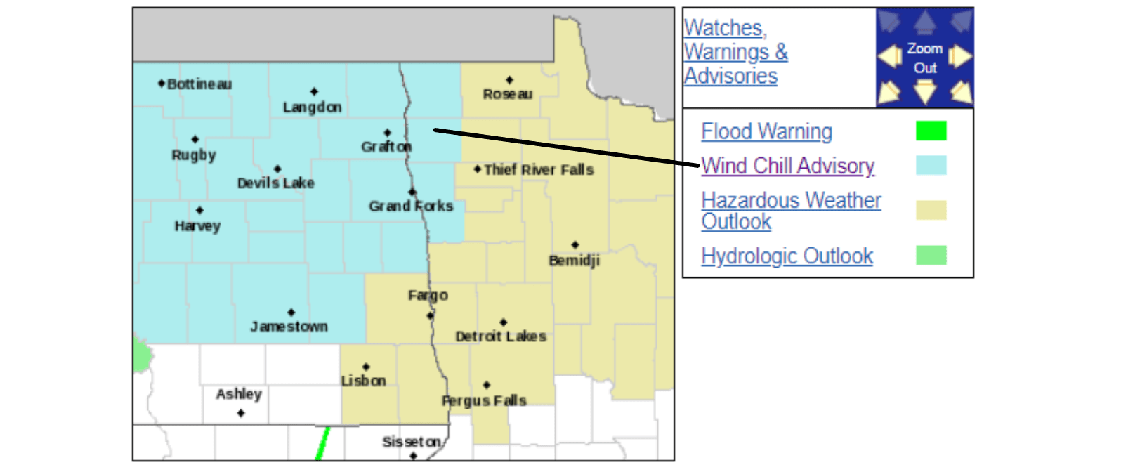 Winter weather advisory until noon Saturday