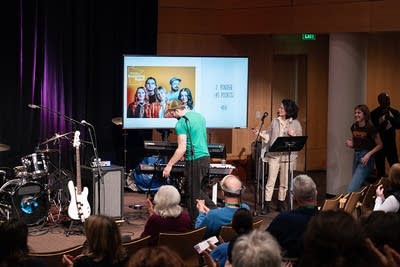 5 piece band yonder performing at mpr