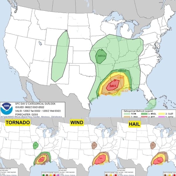 SPC risk Tuesday