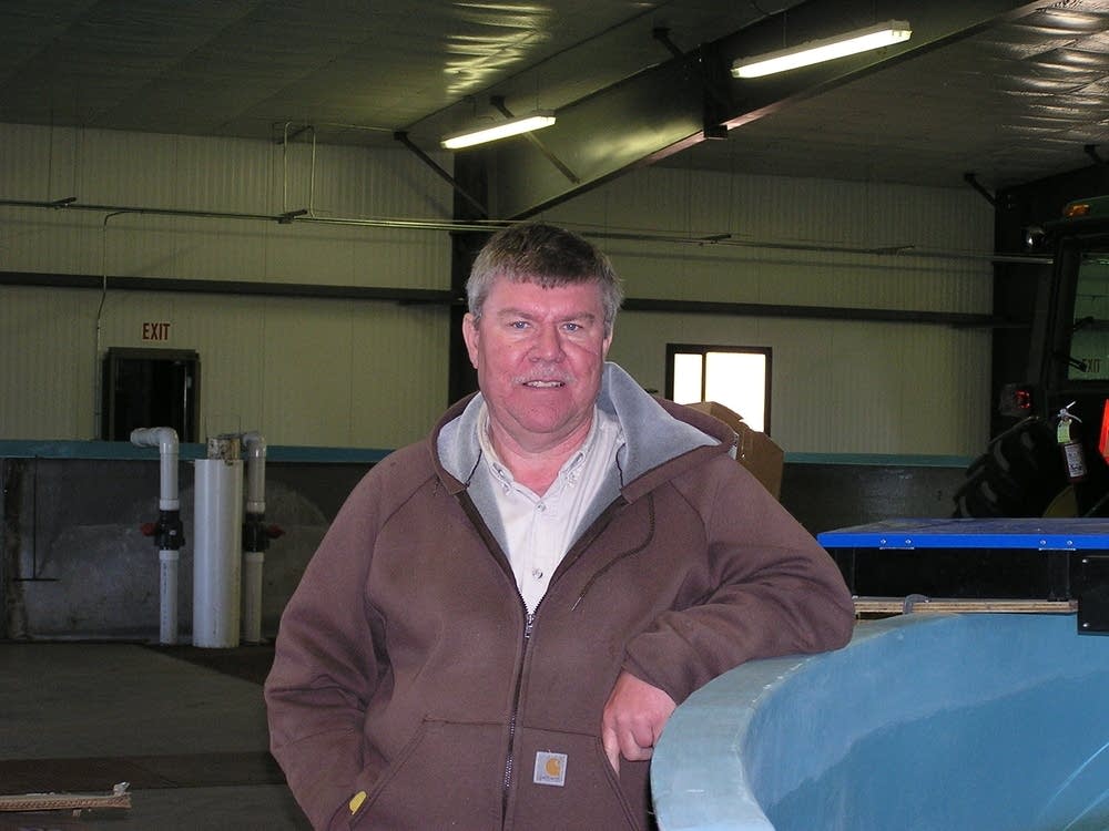 Herb Bollig runs the hatchery near Yankton