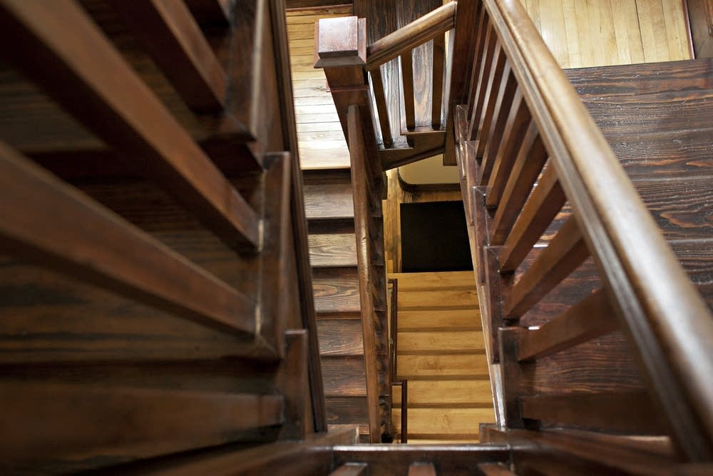 Arts Spring From A Red Fergus Falls Hotel Minnesota Public Stairs