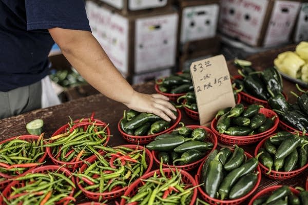 Mao Lee from Lee Farms produces and grows vegetables in Eagan