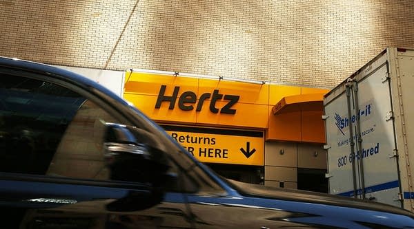 A Hertz car-rental agency in Manhattan.