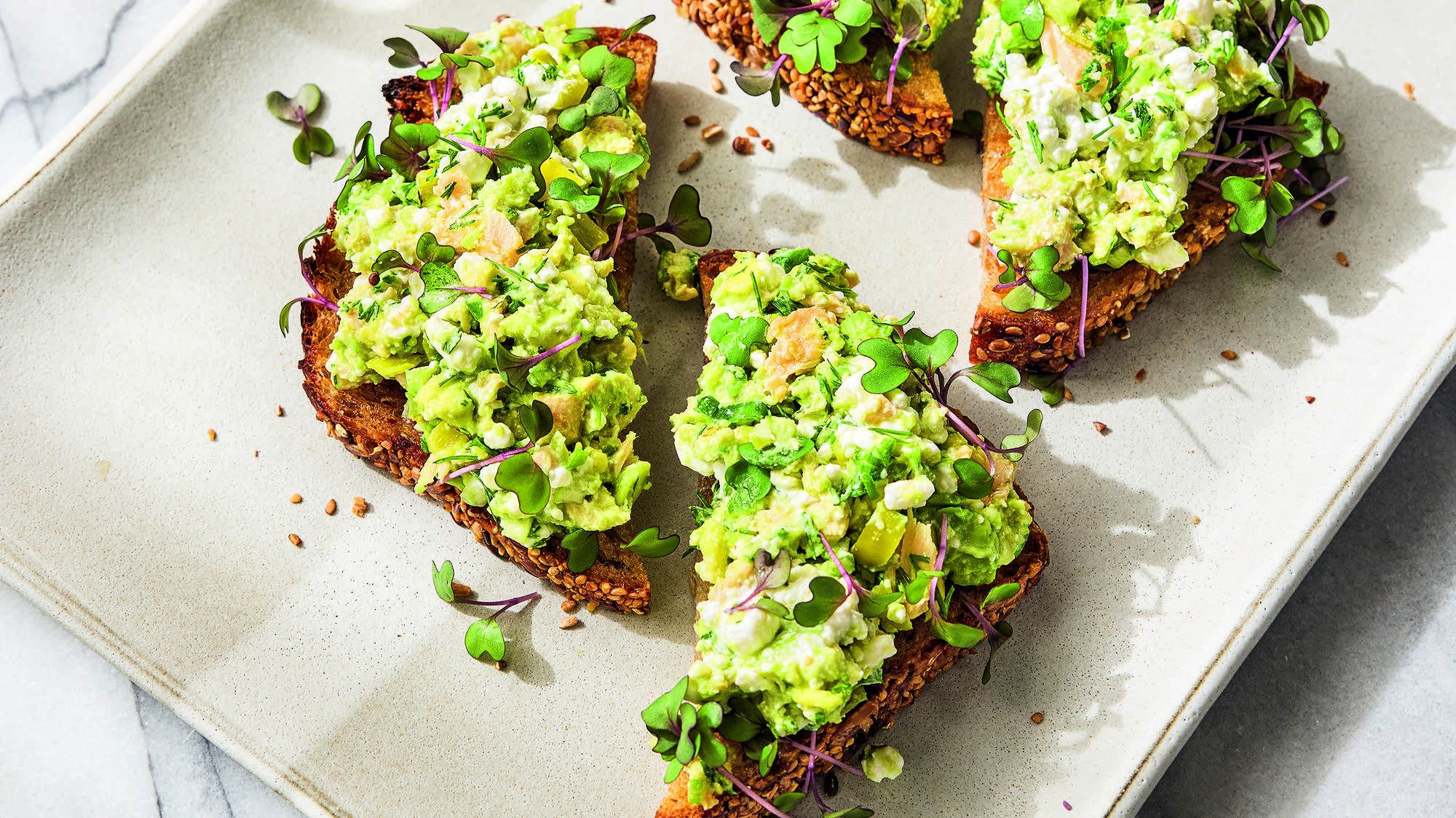 WNK-TunaCado toasties from Crave, Cook, Nourish book