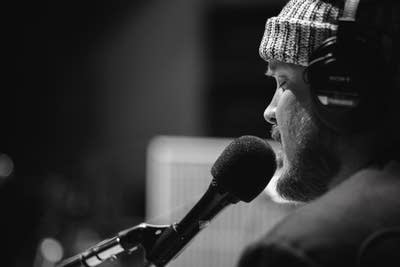 David Huckfelt performs in The Current studio