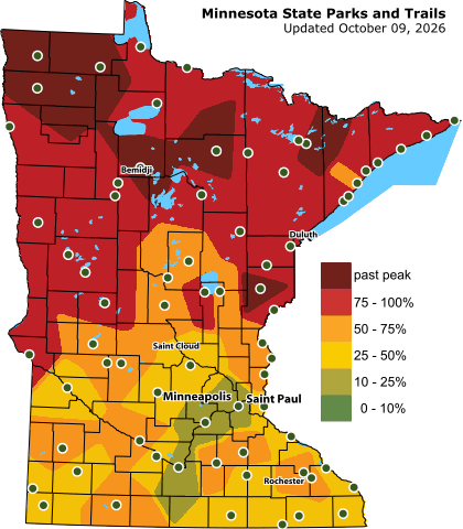 Minnesota fall color update 10-9-26