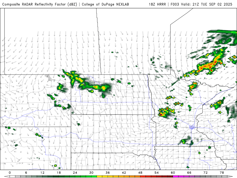 Evening storms ahead of much cooler air tomorrow