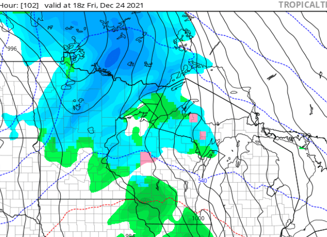 NOAA GFS model Friday