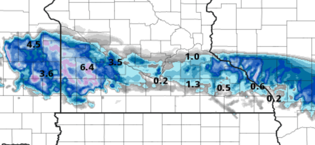 NOAA HRRR snowfall output