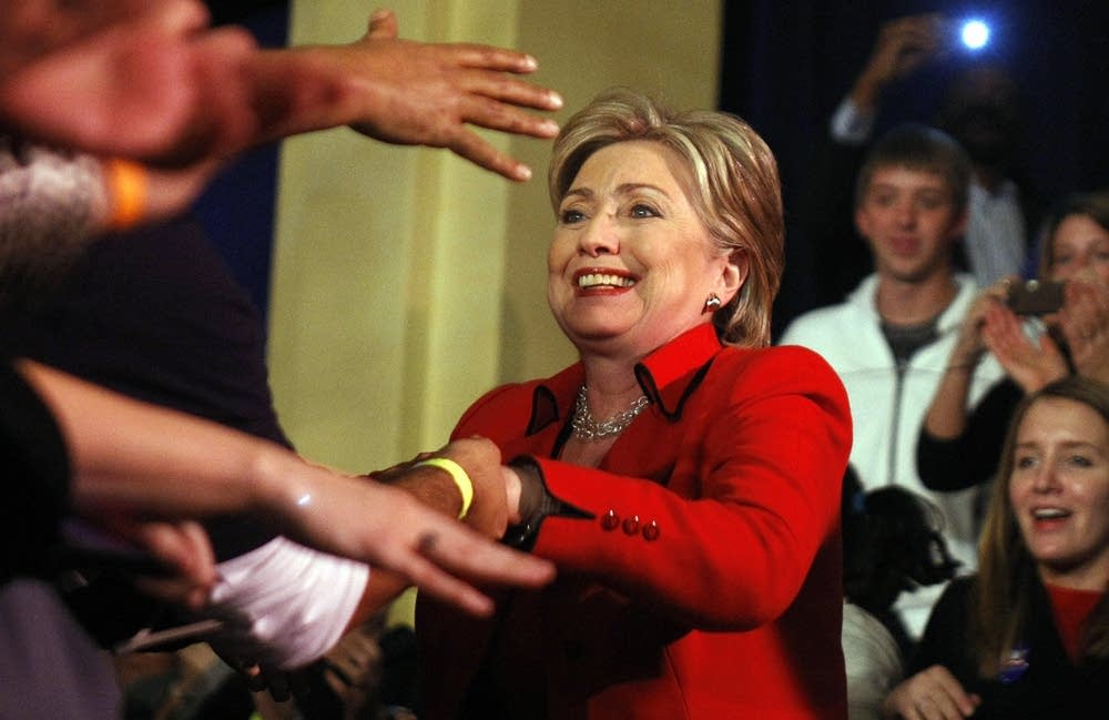 Democratic presidential hopeful Hillary Clinton