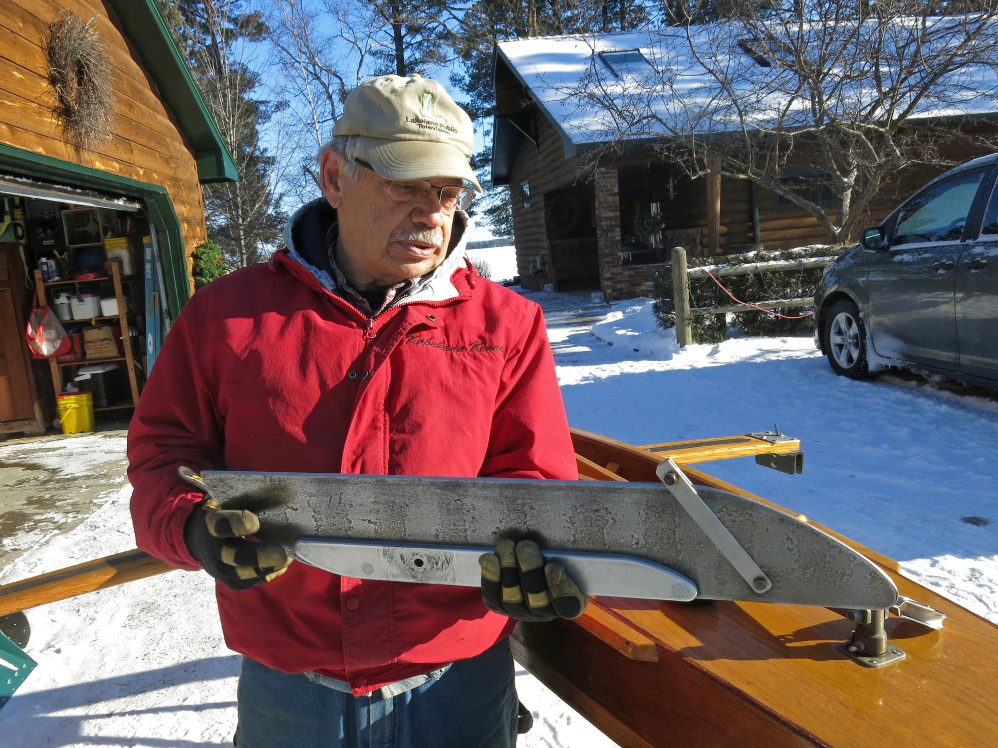 Blessing's boat is built of white oak and teak.