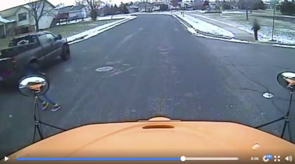Video: Rosemount  child almost hit by driver ignoring school bus signal