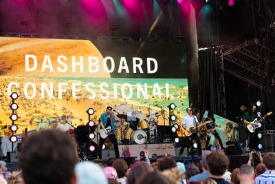 Dashboard Confessional performing on stage