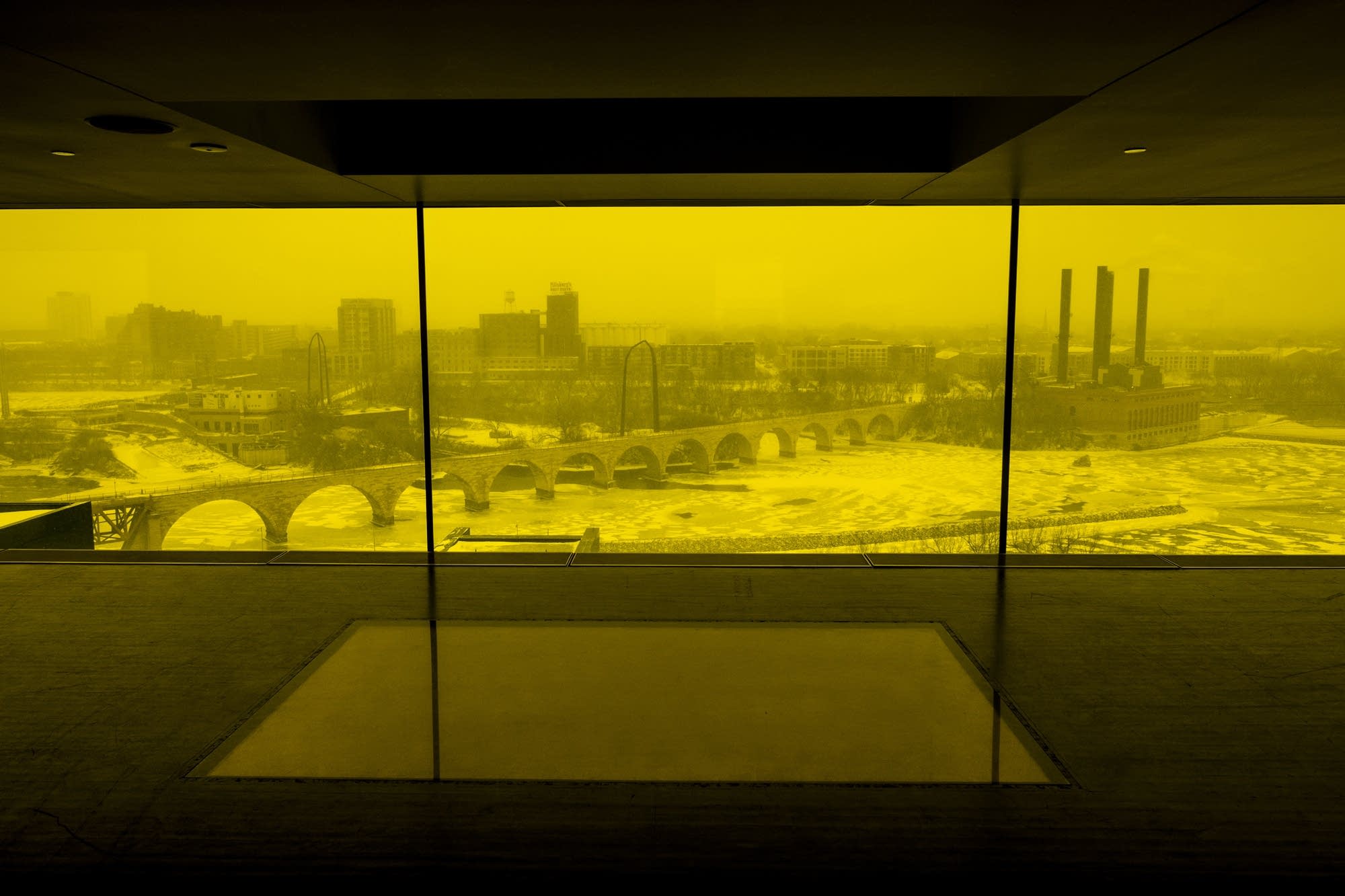 The Mississippi River seen from the Guthrie's Amber Box room.
