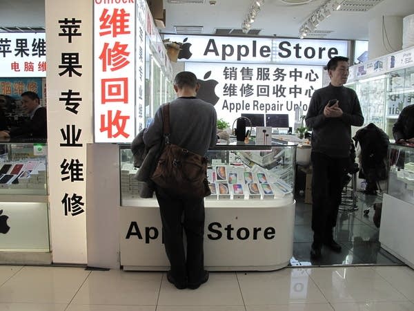 An electronics market in Shanghai