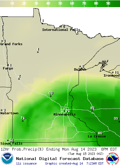 Lingering showers south Monday and cool; brighter Tuesday 