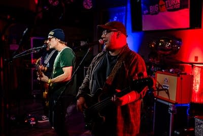 band performing on stage