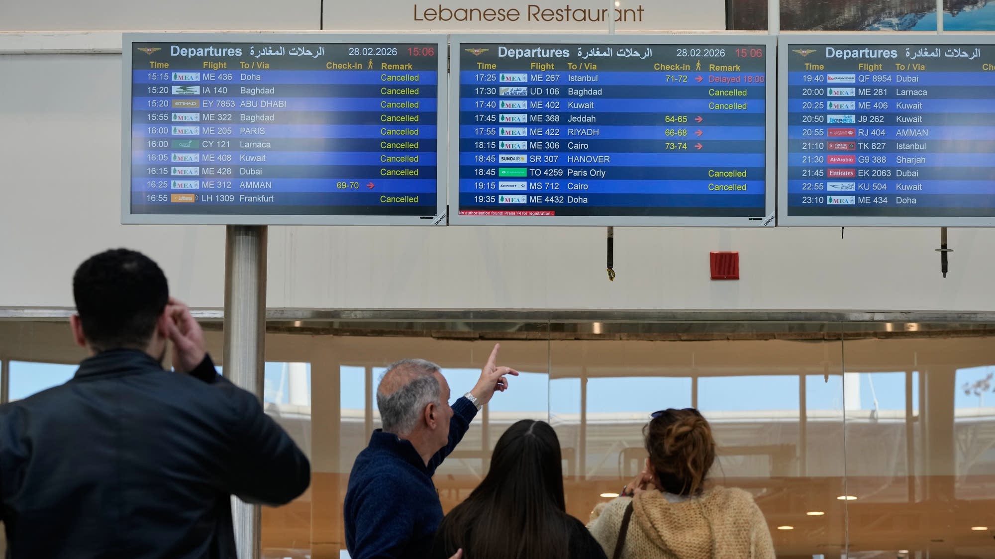 Hundreds of thousands of travelers stranded by flight disruptions after attack on Iran